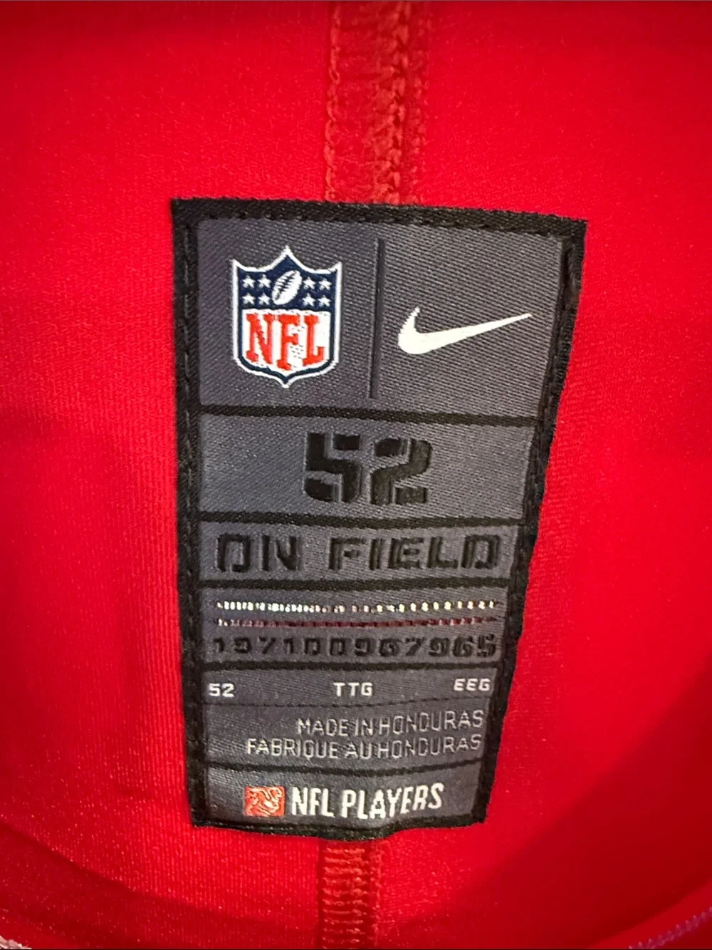 Nike Red Football Jersey #85 with White Accents MENS